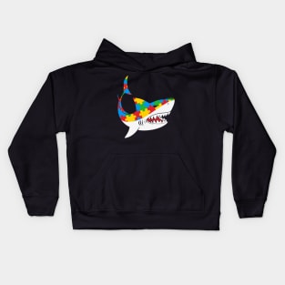 Puzzle piece baby shark Autism Awareness Gift for Birthday, Mother's Day, Thanksgiving, Christmas Kids Hoodie